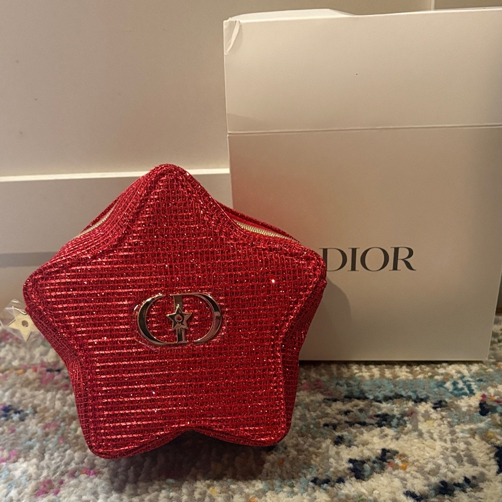 DIOR Limited Edition 2026 Lunar New Year Red Star Cosmetic Pouch Case
